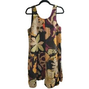 NWT Maeve by Anthropologie Keiko Mini Dress L Black Pattern Floral/Sleeveless
